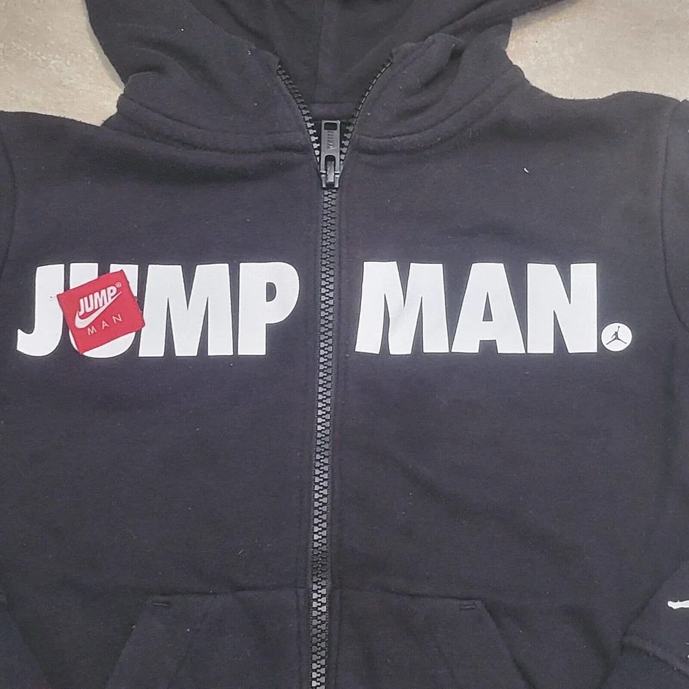 VTG Nike‎ Air Jordan Boys 4-5 Years Kids Zip Jumpman Sweatshirt Hoodie Youth